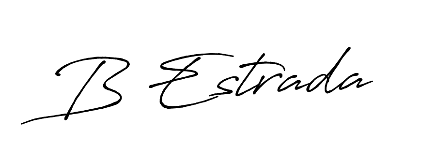 Similarly Antro_Vectra_Bolder is the best handwritten signature design. Signature creator online .You can use it as an online autograph creator for name B Estrada. B Estrada signature style 7 images and pictures png