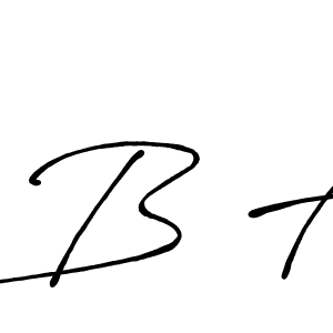 B F stylish signature style. Best Handwritten Sign (Antro_Vectra_Bolder) for my name. Handwritten Signature Collection Ideas for my name B F. B F signature style 7 images and pictures png