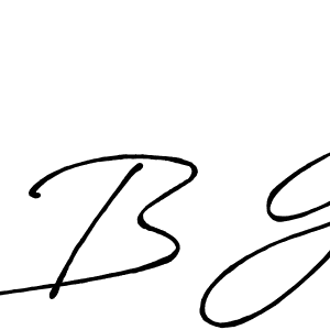 Make a beautiful signature design for name B G. With this signature (Antro_Vectra_Bolder) style, you can create a handwritten signature for free. B G signature style 7 images and pictures png