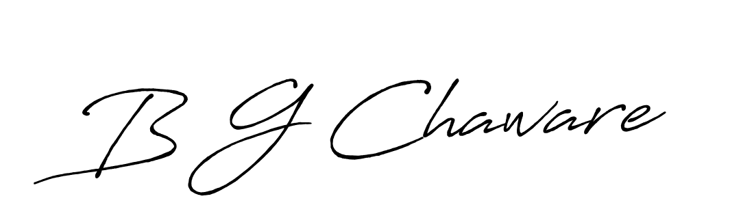 Create a beautiful signature design for name B G Chaware. With this signature (Antro_Vectra_Bolder) fonts, you can make a handwritten signature for free. B G Chaware signature style 7 images and pictures png