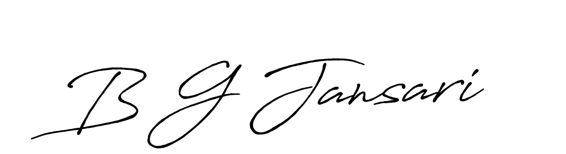 How to Draw B G Jansari signature style? Antro_Vectra_Bolder is a latest design signature styles for name B G Jansari. B G Jansari signature style 7 images and pictures png