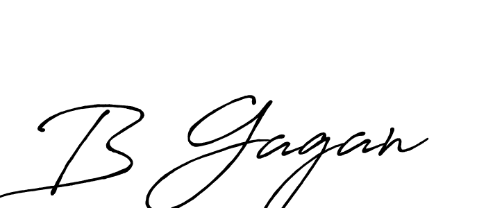Create a beautiful signature design for name B Gagan. With this signature (Antro_Vectra_Bolder) fonts, you can make a handwritten signature for free. B Gagan signature style 7 images and pictures png