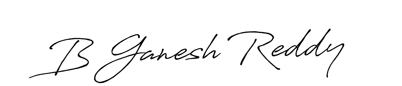 Make a beautiful signature design for name B Ganesh Reddy. With this signature (Antro_Vectra_Bolder) style, you can create a handwritten signature for free. B Ganesh Reddy signature style 7 images and pictures png