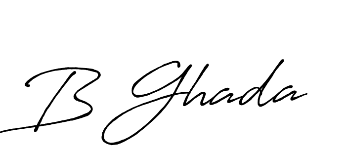 Create a beautiful signature design for name B Ghada. With this signature (Antro_Vectra_Bolder) fonts, you can make a handwritten signature for free. B Ghada signature style 7 images and pictures png