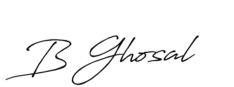 Design your own signature with our free online signature maker. With this signature software, you can create a handwritten (Antro_Vectra_Bolder) signature for name B Ghosal. B Ghosal signature style 7 images and pictures png