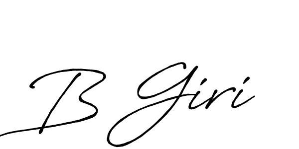The best way (Antro_Vectra_Bolder) to make a short signature is to pick only two or three words in your name. The name B Giri include a total of six letters. For converting this name. B Giri signature style 7 images and pictures png