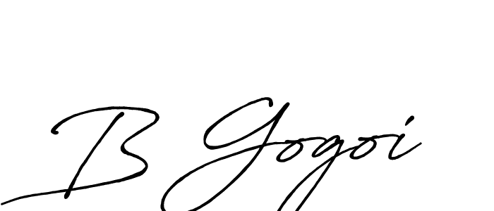 Also we have B Gogoi name is the best signature style. Create professional handwritten signature collection using Antro_Vectra_Bolder autograph style. B Gogoi signature style 7 images and pictures png