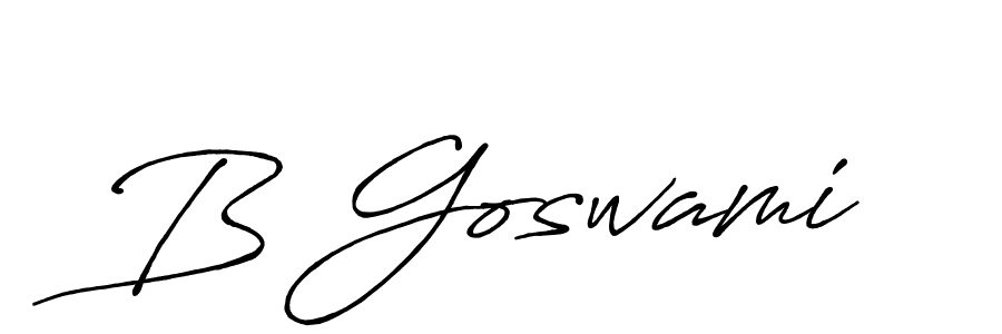 How to make B Goswami name signature. Use Antro_Vectra_Bolder style for creating short signs online. This is the latest handwritten sign. B Goswami signature style 7 images and pictures png