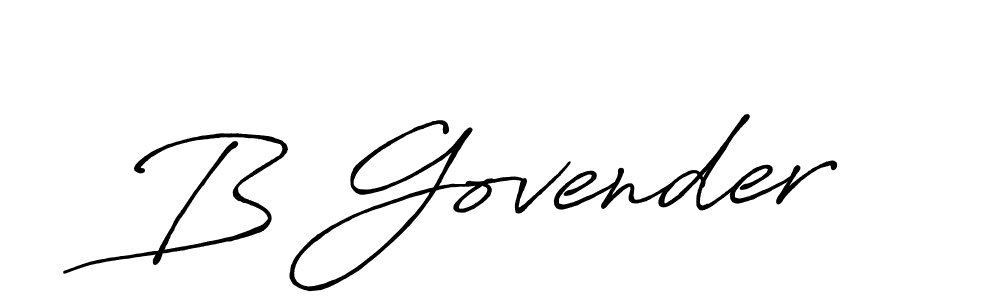 Use a signature maker to create a handwritten signature online. With this signature software, you can design (Antro_Vectra_Bolder) your own signature for name B Govender. B Govender signature style 7 images and pictures png