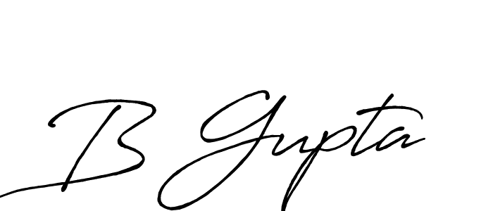 Create a beautiful signature design for name B Gupta. With this signature (Antro_Vectra_Bolder) fonts, you can make a handwritten signature for free. B Gupta signature style 7 images and pictures png