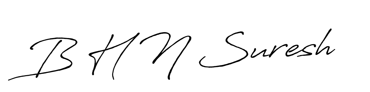 Make a beautiful signature design for name B H N Suresh. With this signature (Antro_Vectra_Bolder) style, you can create a handwritten signature for free. B H N Suresh signature style 7 images and pictures png