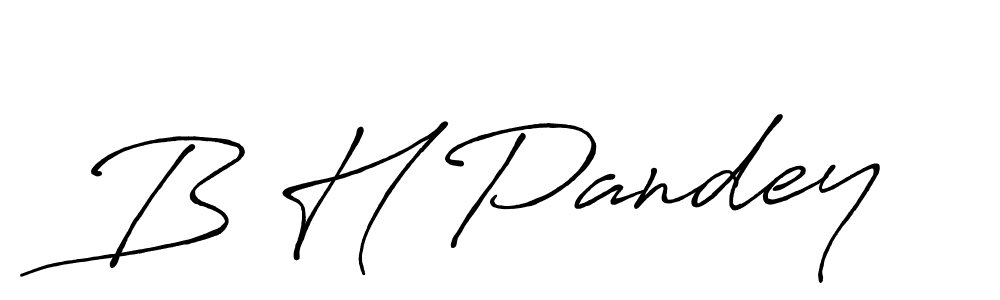 Create a beautiful signature design for name B H Pandey. With this signature (Antro_Vectra_Bolder) fonts, you can make a handwritten signature for free. B H Pandey signature style 7 images and pictures png