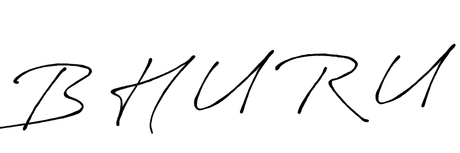 Also You can easily find your signature by using the search form. We will create B H U R U name handwritten signature images for you free of cost using Antro_Vectra_Bolder sign style. B H U R U signature style 7 images and pictures png