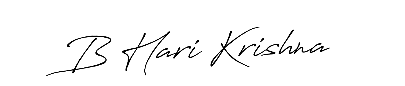 B Hari Krishna stylish signature style. Best Handwritten Sign (Antro_Vectra_Bolder) for my name. Handwritten Signature Collection Ideas for my name B Hari Krishna. B Hari Krishna signature style 7 images and pictures png