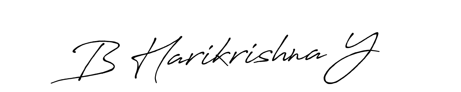 Create a beautiful signature design for name B Harikrishna Y. With this signature (Antro_Vectra_Bolder) fonts, you can make a handwritten signature for free. B Harikrishna Y signature style 7 images and pictures png