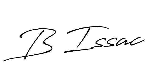 Design your own signature with our free online signature maker. With this signature software, you can create a handwritten (Antro_Vectra_Bolder) signature for name B Issac. B Issac signature style 7 images and pictures png