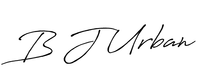 The best way (Antro_Vectra_Bolder) to make a short signature is to pick only two or three words in your name. The name B J Urban include a total of six letters. For converting this name. B J Urban signature style 7 images and pictures png