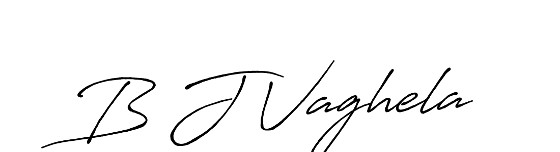 Design your own signature with our free online signature maker. With this signature software, you can create a handwritten (Antro_Vectra_Bolder) signature for name B J Vaghela. B J Vaghela signature style 7 images and pictures png