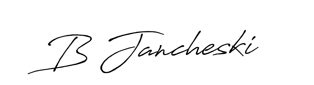 Design your own signature with our free online signature maker. With this signature software, you can create a handwritten (Antro_Vectra_Bolder) signature for name B Jancheski. B Jancheski signature style 7 images and pictures png