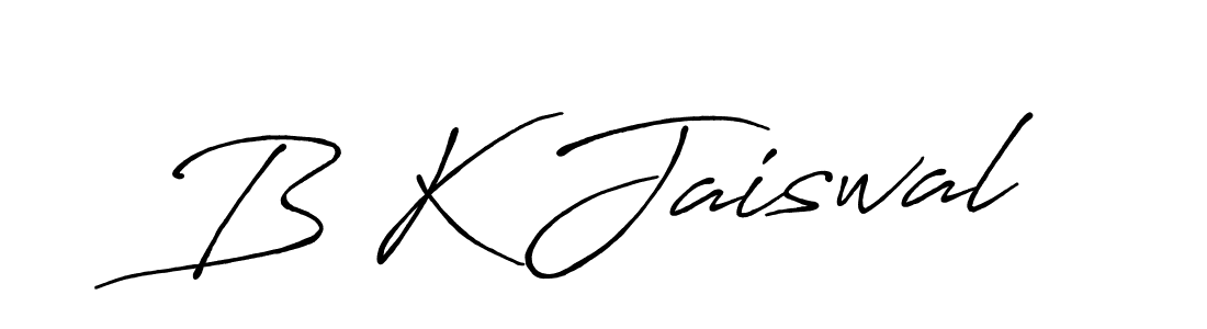 The best way (Antro_Vectra_Bolder) to make a short signature is to pick only two or three words in your name. The name B K Jaiswal include a total of six letters. For converting this name. B K Jaiswal signature style 7 images and pictures png