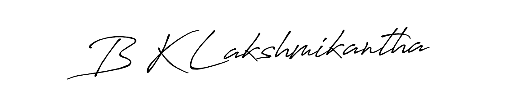 Also we have B K Lakshmikantha name is the best signature style. Create professional handwritten signature collection using Antro_Vectra_Bolder autograph style. B K Lakshmikantha signature style 7 images and pictures png