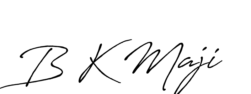 B K Maji stylish signature style. Best Handwritten Sign (Antro_Vectra_Bolder) for my name. Handwritten Signature Collection Ideas for my name B K Maji. B K Maji signature style 7 images and pictures png