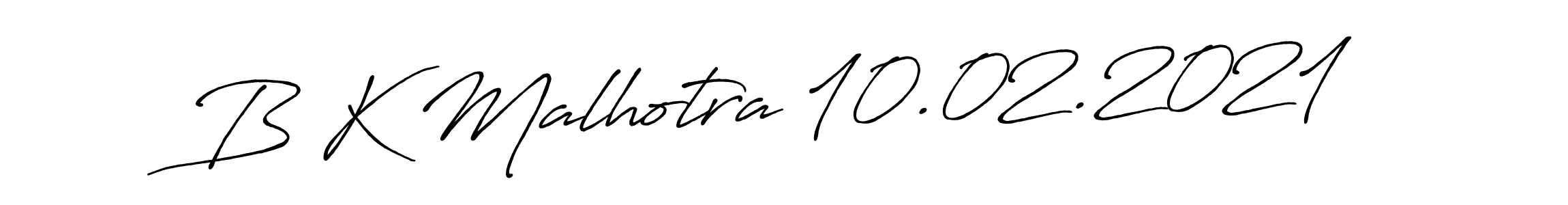 Similarly Antro_Vectra_Bolder is the best handwritten signature design. Signature creator online .You can use it as an online autograph creator for name B K Malhotra 10.02.2021. B K Malhotra 10.02.2021 signature style 7 images and pictures png