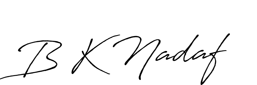 Design your own signature with our free online signature maker. With this signature software, you can create a handwritten (Antro_Vectra_Bolder) signature for name B K Nadaf. B K Nadaf signature style 7 images and pictures png