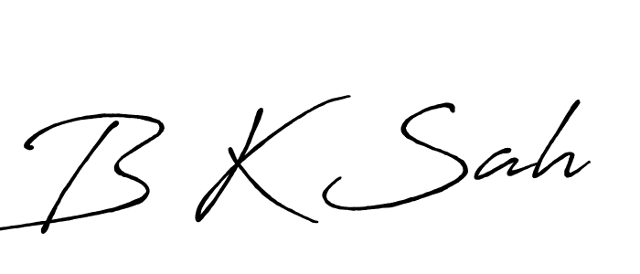 Also we have B K Sah name is the best signature style. Create professional handwritten signature collection using Antro_Vectra_Bolder autograph style. B K Sah signature style 7 images and pictures png