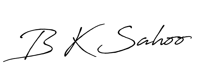 How to make B K Sahoo signature? Antro_Vectra_Bolder is a professional autograph style. Create handwritten signature for B K Sahoo name. B K Sahoo signature style 7 images and pictures png
