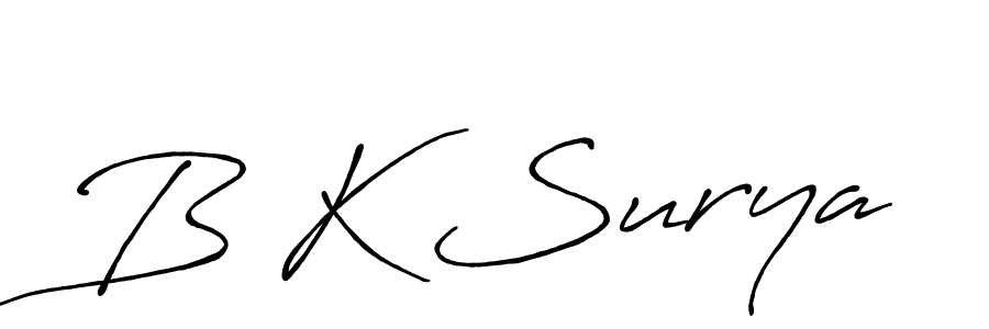 Similarly Antro_Vectra_Bolder is the best handwritten signature design. Signature creator online .You can use it as an online autograph creator for name B K Surya. B K Surya signature style 7 images and pictures png