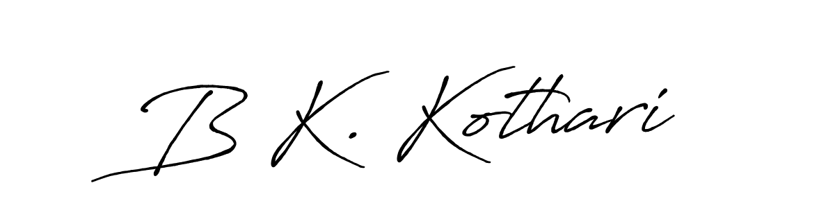 How to make B K. Kothari signature? Antro_Vectra_Bolder is a professional autograph style. Create handwritten signature for B K. Kothari name. B K. Kothari signature style 7 images and pictures png