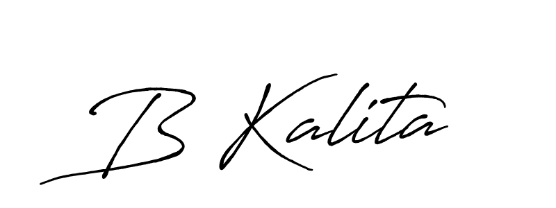 Create a beautiful signature design for name B Kalita. With this signature (Antro_Vectra_Bolder) fonts, you can make a handwritten signature for free. B Kalita signature style 7 images and pictures png