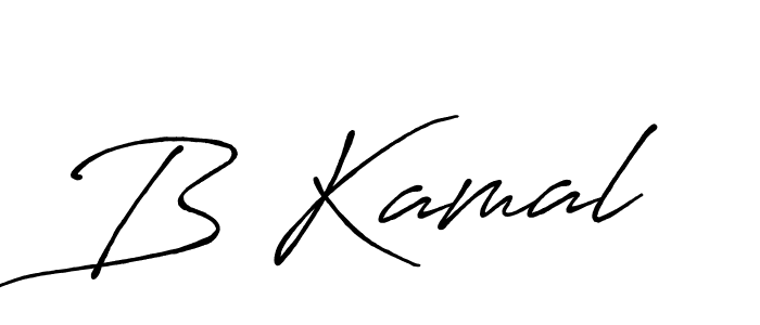 B Kamal stylish signature style. Best Handwritten Sign (Antro_Vectra_Bolder) for my name. Handwritten Signature Collection Ideas for my name B Kamal. B Kamal signature style 7 images and pictures png