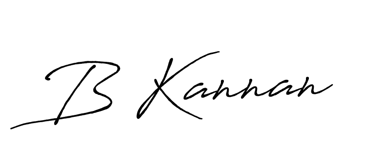 Make a beautiful signature design for name B Kannan. With this signature (Antro_Vectra_Bolder) style, you can create a handwritten signature for free. B Kannan signature style 7 images and pictures png