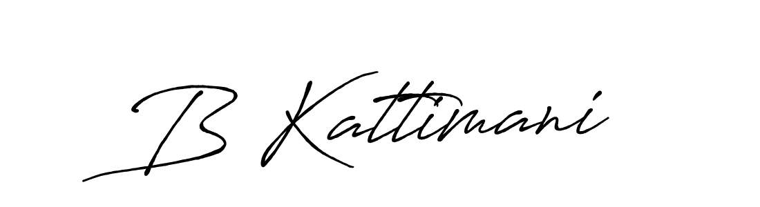 Create a beautiful signature design for name B Kattimani. With this signature (Antro_Vectra_Bolder) fonts, you can make a handwritten signature for free. B Kattimani signature style 7 images and pictures png