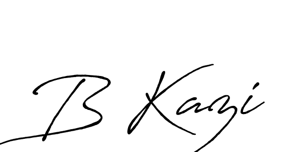 Make a beautiful signature design for name B Kazi. With this signature (Antro_Vectra_Bolder) style, you can create a handwritten signature for free. B Kazi signature style 7 images and pictures png