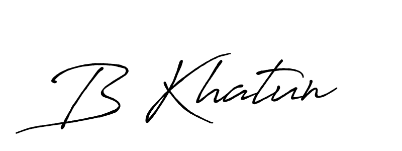 Make a beautiful signature design for name B Khatun. Use this online signature maker to create a handwritten signature for free. B Khatun signature style 7 images and pictures png