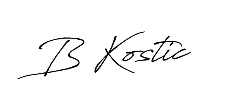 B Kostic stylish signature style. Best Handwritten Sign (Antro_Vectra_Bolder) for my name. Handwritten Signature Collection Ideas for my name B Kostic. B Kostic signature style 7 images and pictures png