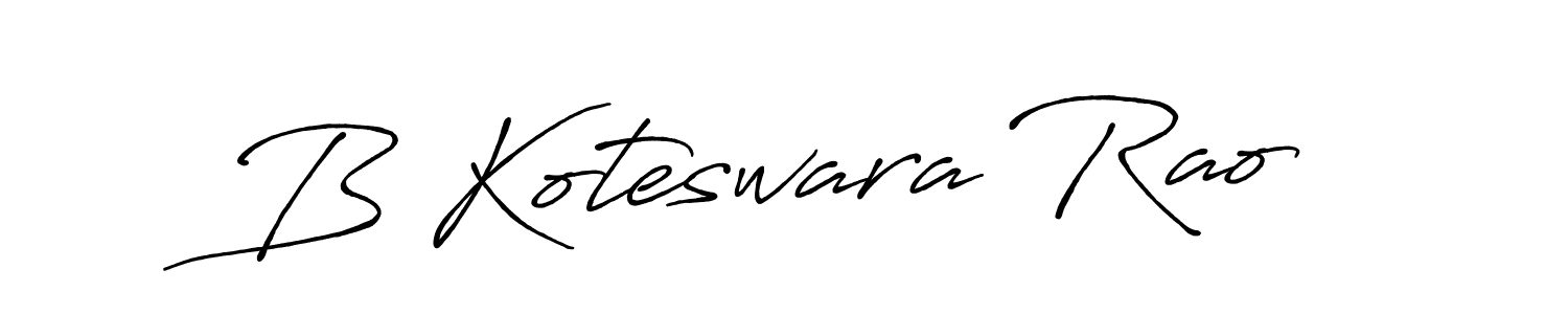 How to make B Koteswara Rao name signature. Use Antro_Vectra_Bolder style for creating short signs online. This is the latest handwritten sign. B Koteswara Rao signature style 7 images and pictures png