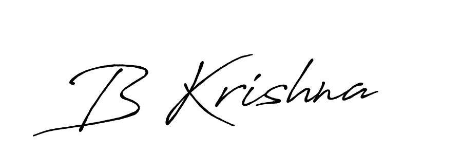 Create a beautiful signature design for name B Krishna. With this signature (Antro_Vectra_Bolder) fonts, you can make a handwritten signature for free. B Krishna signature style 7 images and pictures png