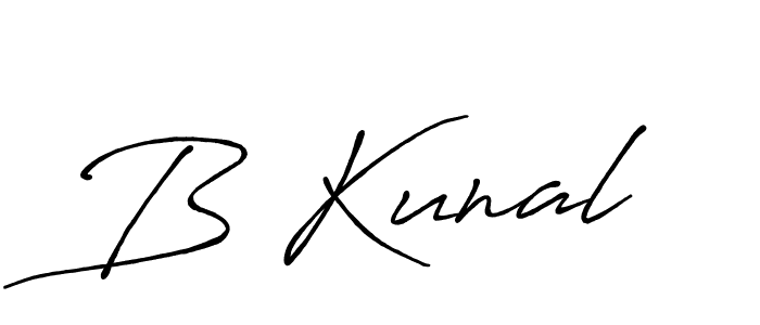 Make a beautiful signature design for name B Kunal. Use this online signature maker to create a handwritten signature for free. B Kunal signature style 7 images and pictures png