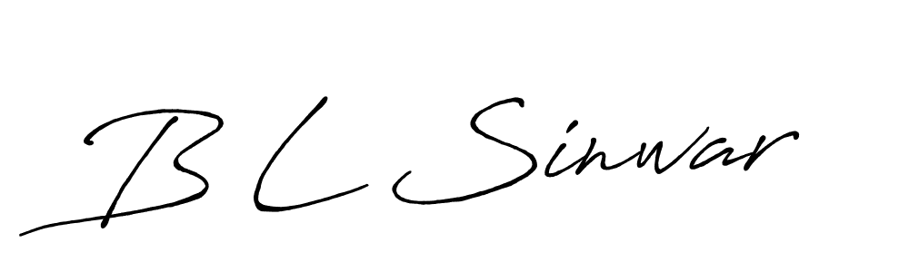 Design your own signature with our free online signature maker. With this signature software, you can create a handwritten (Antro_Vectra_Bolder) signature for name B L Sinwar. B L Sinwar signature style 7 images and pictures png