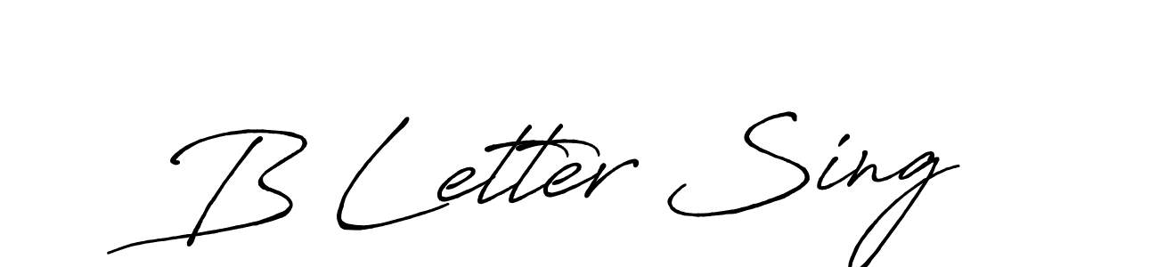 Design your own signature with our free online signature maker. With this signature software, you can create a handwritten (Antro_Vectra_Bolder) signature for name B Letter Sing. B Letter Sing signature style 7 images and pictures png