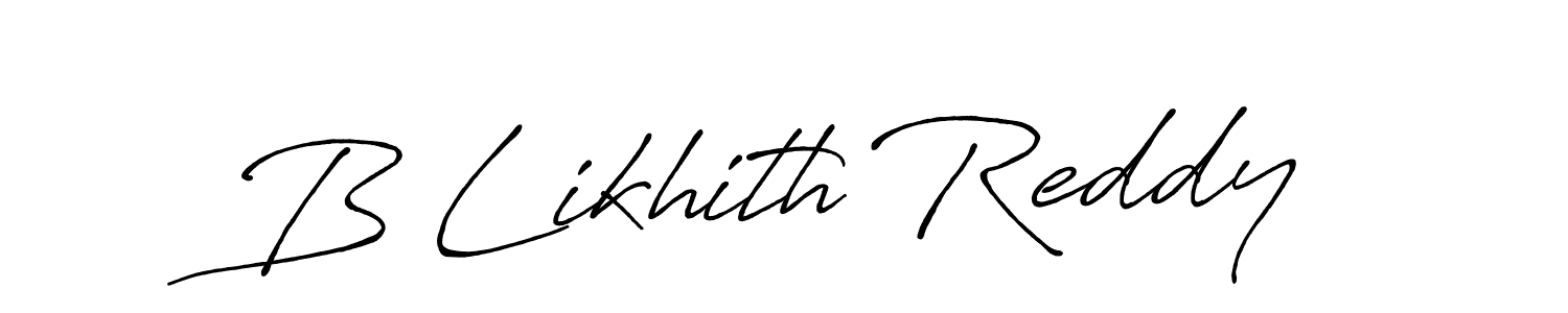 if you are searching for the best signature style for your name B Likhith Reddy. so please give up your signature search. here we have designed multiple signature styles  using Antro_Vectra_Bolder. B Likhith Reddy signature style 7 images and pictures png