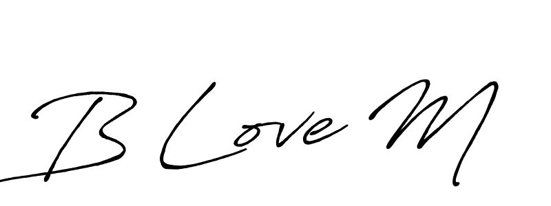 Similarly Antro_Vectra_Bolder is the best handwritten signature design. Signature creator online .You can use it as an online autograph creator for name B Love M. B Love M signature style 7 images and pictures png