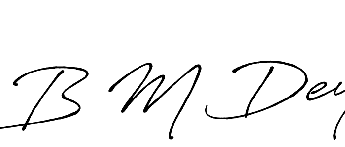 B M Dey stylish signature style. Best Handwritten Sign (Antro_Vectra_Bolder) for my name. Handwritten Signature Collection Ideas for my name B M Dey. B M Dey signature style 7 images and pictures png