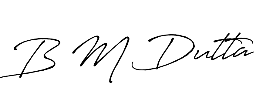 Antro_Vectra_Bolder is a professional signature style that is perfect for those who want to add a touch of class to their signature. It is also a great choice for those who want to make their signature more unique. Get B M Dutta name to fancy signature for free. B M Dutta signature style 7 images and pictures png