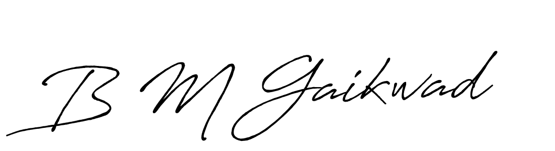 Design your own signature with our free online signature maker. With this signature software, you can create a handwritten (Antro_Vectra_Bolder) signature for name B M Gaikwad. B M Gaikwad signature style 7 images and pictures png