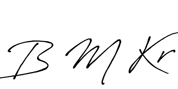 Also we have B M Kr name is the best signature style. Create professional handwritten signature collection using Antro_Vectra_Bolder autograph style. B M Kr signature style 7 images and pictures png